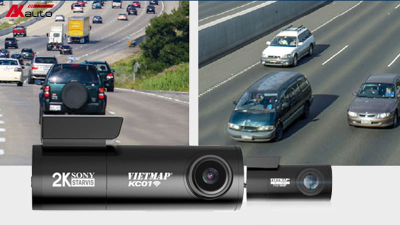 Camera hành trình Vietmap KC01 được trang bị camera sau