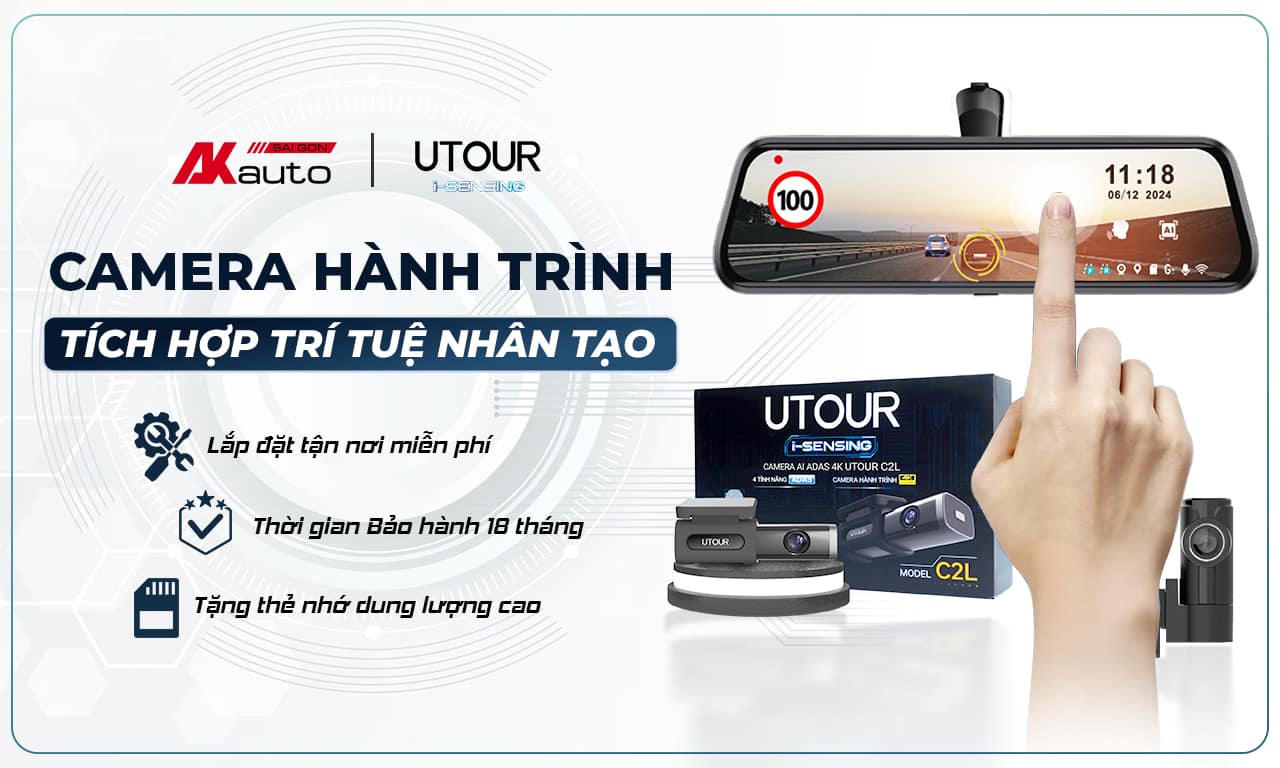 Banner camera hành trình trình Utour tại AKauto - mobile