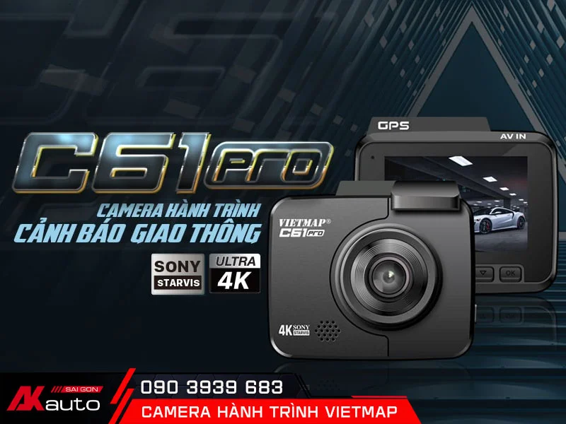 Camera hành trình Vietmap C61 Pro ghi hình sắc nét