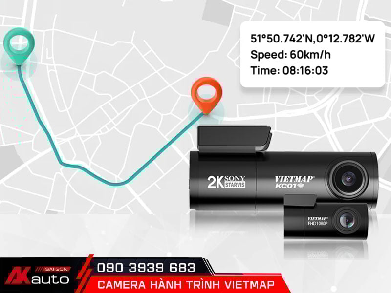 Camera hành trình Vietmap hỗ trợ định vị từ xa