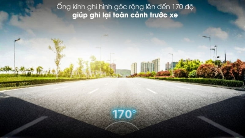 Lắp camera hành trình góc rộng giúp ghi hình toàn cảnh, tăng an toàn khi lái xe