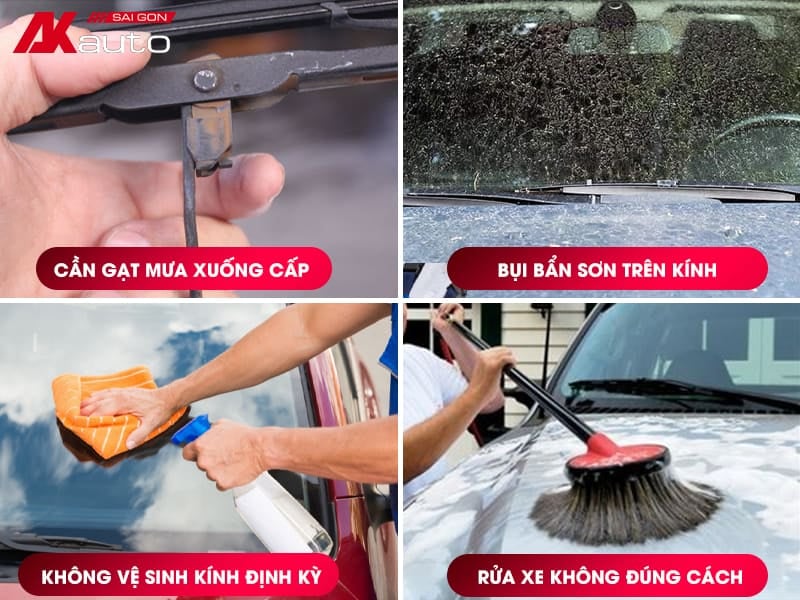 Đánh bóng kính lái xe ô tô