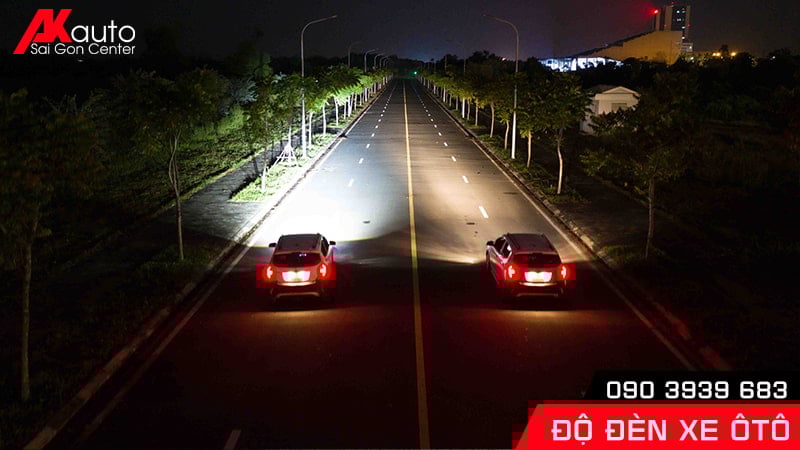 độ đèn bi led ô tô