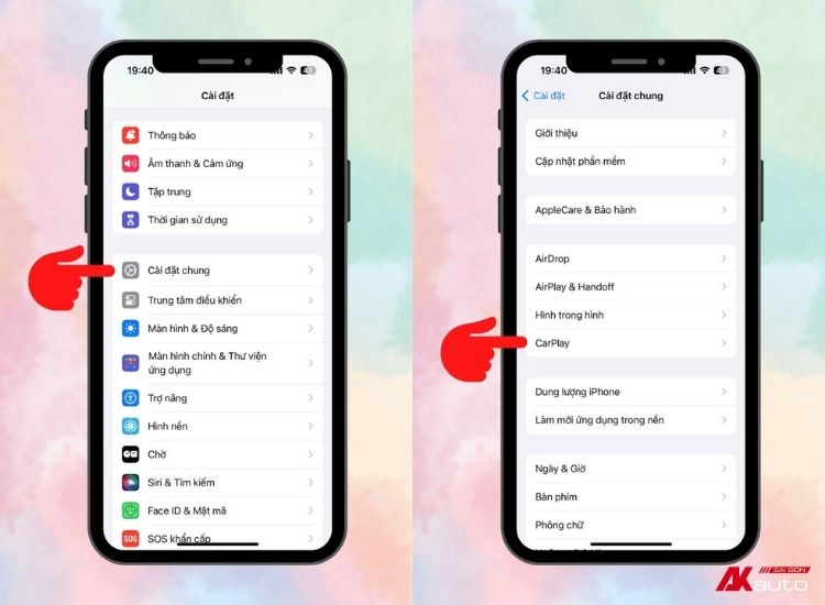 Kết nối điện thoại với màn hình ô tô qua Apple Carplay