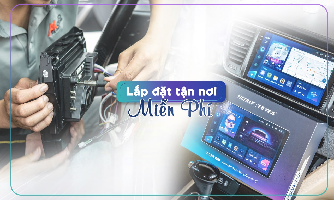 Lắp màn hình android teyes tận nơi