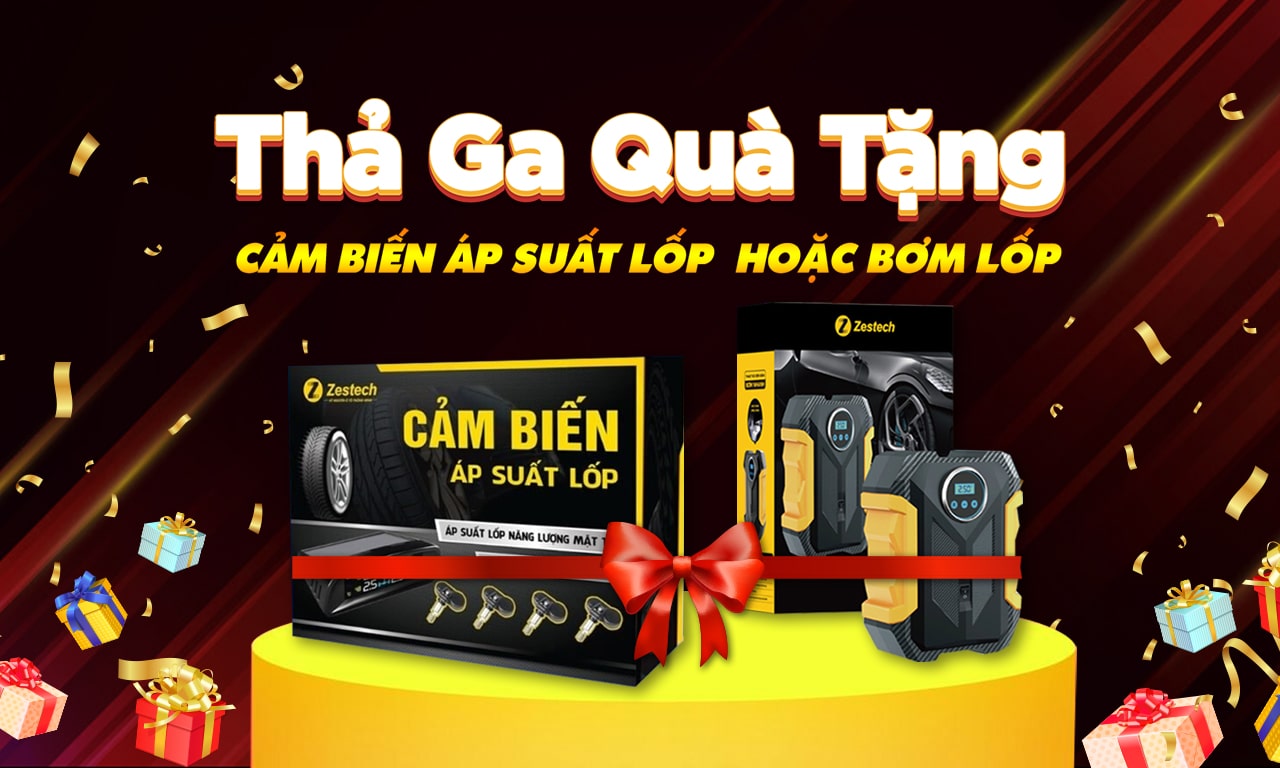 Lắp màn hình zestech tặng cảm biến áp suất lốp và bơm lốp