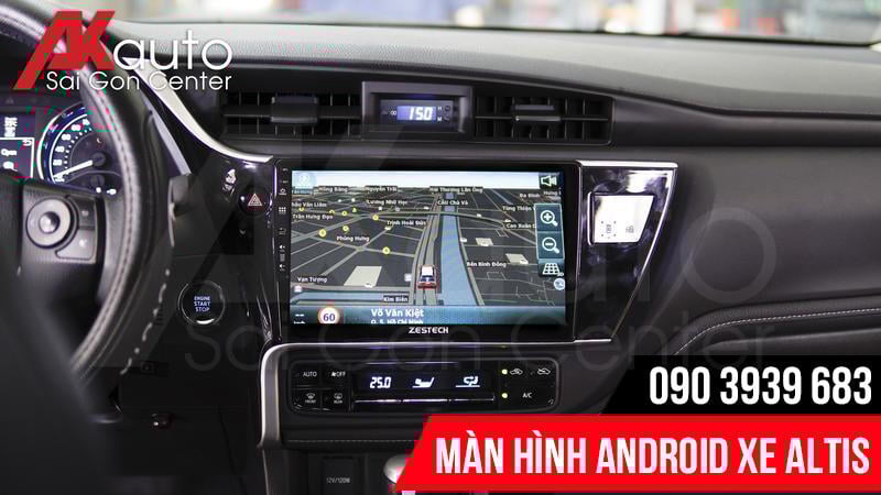 Nâng cấp màn hình Android hiện đại trên xe Altis