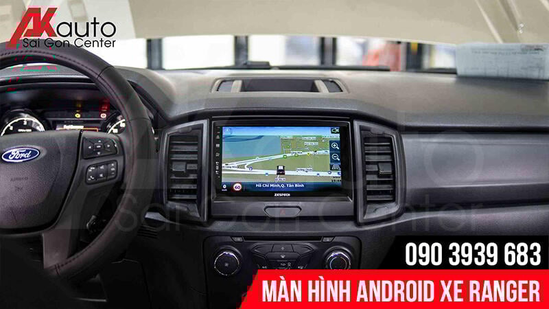 Nâng cấp màn hình android cho xe Ranger