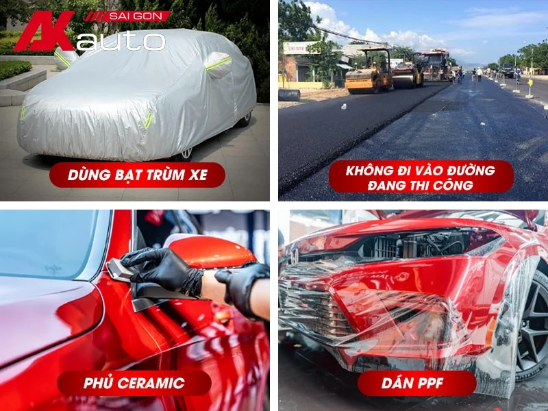 Mẹo hạn chế bị bám nhựa đường, bụi sơn xe ô tô