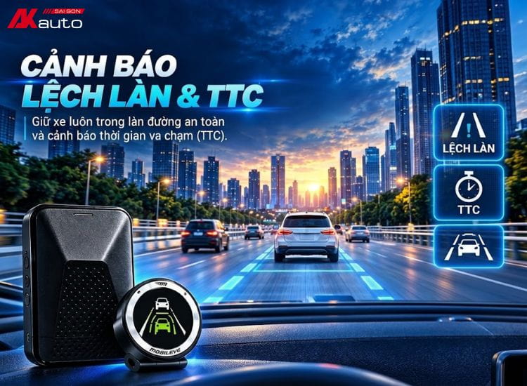 Mobileye 630 giúp cảnh báo khi xe chạy lệch làn đường