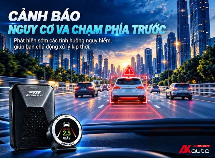 Mobileye 630 giúp cảnh báo va chạm với xe phía trước