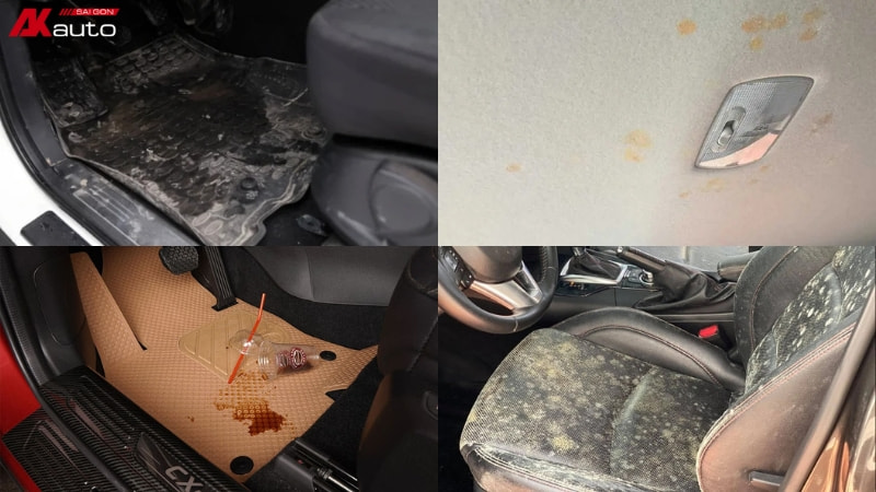 Sàn xe, ghế ngồi là những vị trí dễ bám bụi bẩn nhất trong ô tô
