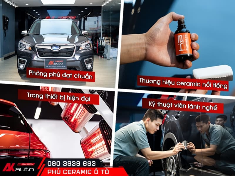 Phủ ceramic ô tô uy tín tại AKauto