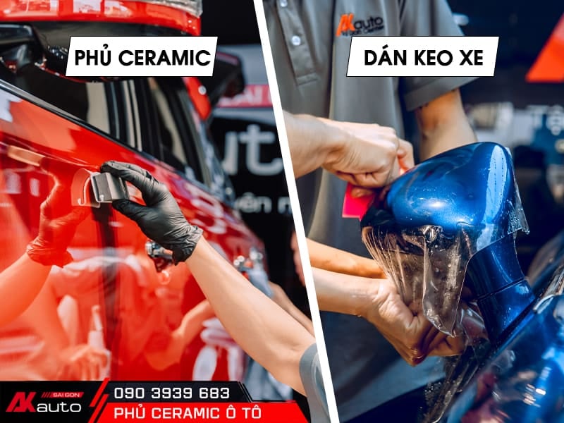 Phủ Ceramic Ô Tô hay dán keo