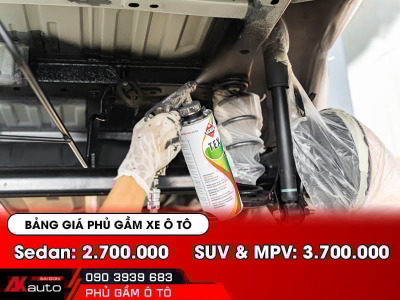 phủ gầm ô tô giá bao nhiêu
