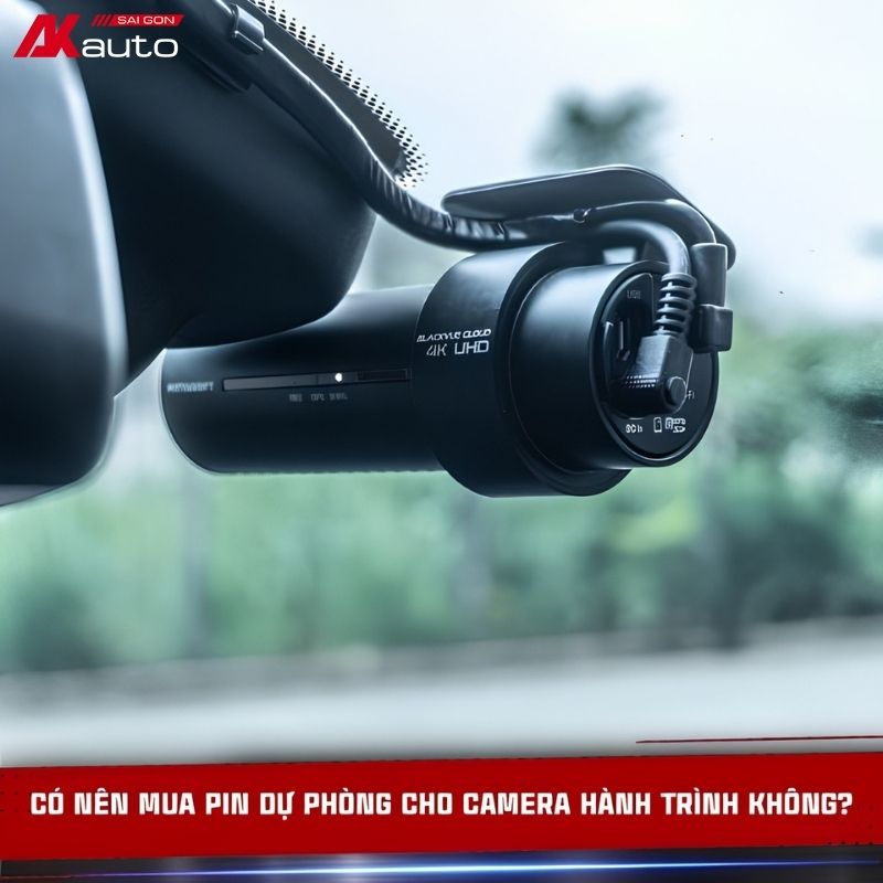 Pin dự phòng cho camera hành trình giúp kéo dài thời gian ghi hình đỗ xe
