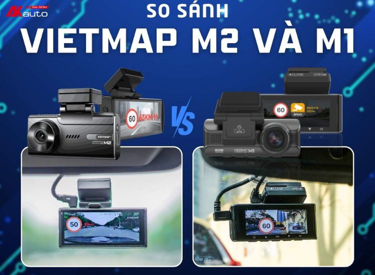 So sánh camera hành trình Vietmap Speedmap M2 và Speedmap M1 về giao diện