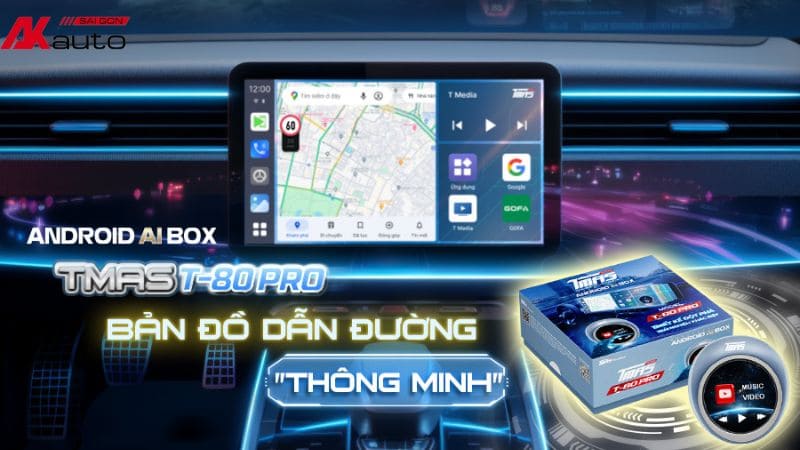 T-80 Pro dẫn đường thông minh, hỗ trợ chủ xe khi di chuyển