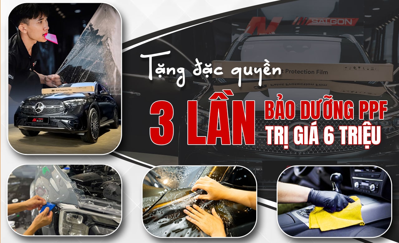 Tặng bảo dưỡng miễn phí khi dán ppf ô tô tại AKauto