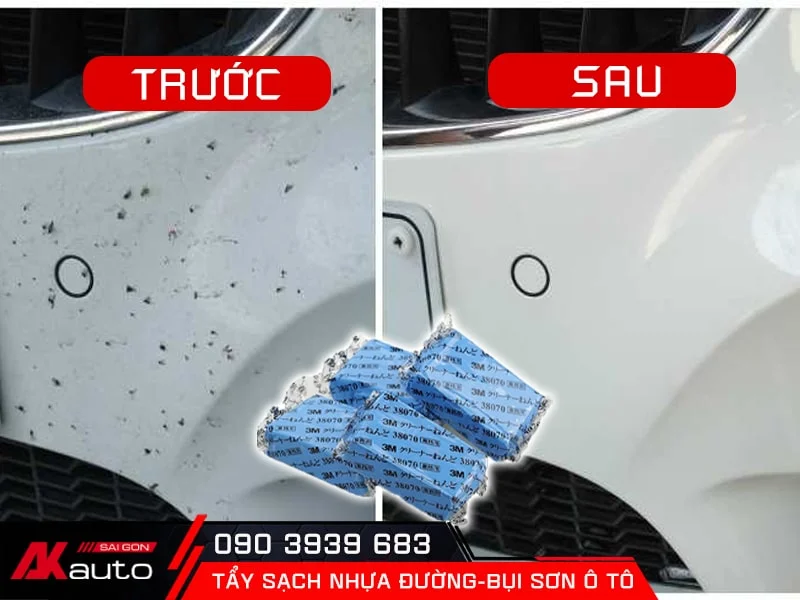 tẩy bụi sơn nhựa đường bằng đất sét 3m