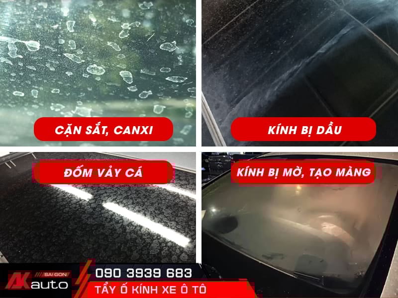 tẩy ố kính loại bỏ những vết ố bẩn