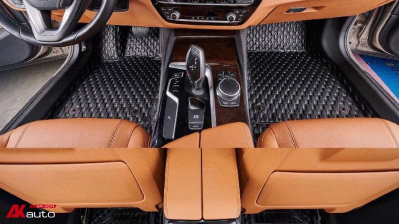 Thảm lót sàn xe hơi 8D khó tháo rời tại nhà