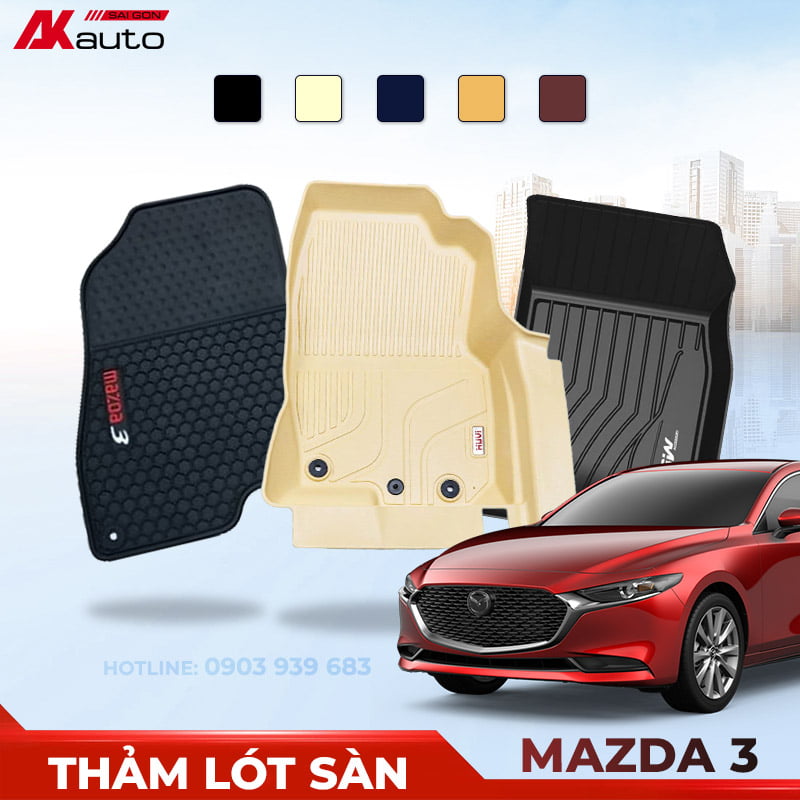 Thảm Lót Sàn Mazda 3 Chất Lượng