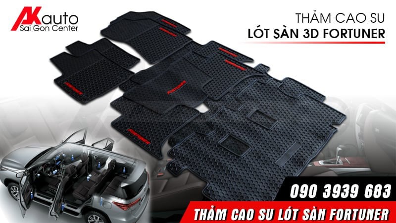 tham-lot-san-xe-fortuner-cao-su-2 lắp thảm lót sàn xe Fortuner