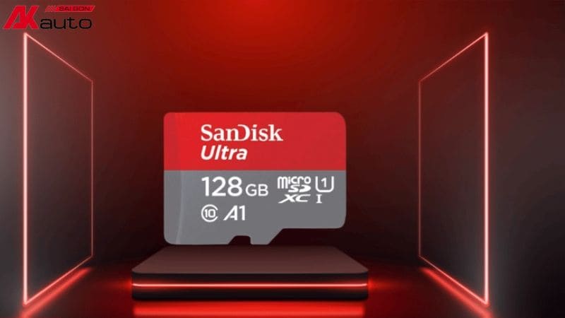Thẻ nhớ Sandisk Ultra A1 128GB giúp anh em chủ xe lưu trữ video thoải mái