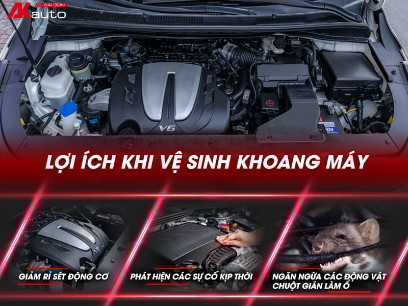 Lợi ích khi vệ sinh khoang máy ô tô