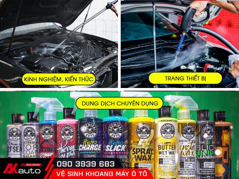 vệ sinh khoang máy ô tô tại nhà được hay không