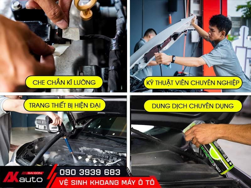 Vệ Sinh Khoang Máy Ô Tô uy tín tại AKauto