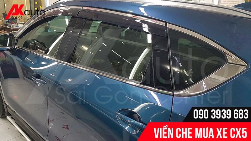 vien-che-mua-xe-cx5-cao-cap-hcm-1 akauto lắp viền che mưa mazda cx5 uy tín