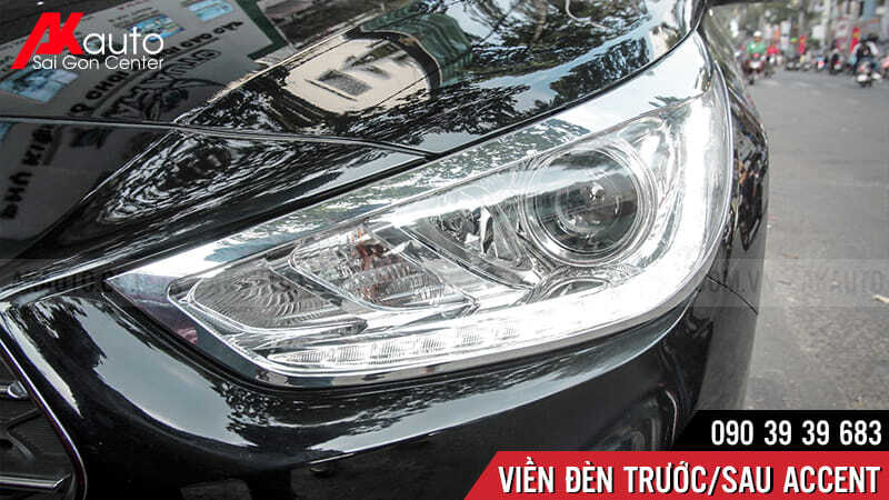 vien-den-xe-accent-cao-cap lắp viền đèn ô tô accent bảo vệ