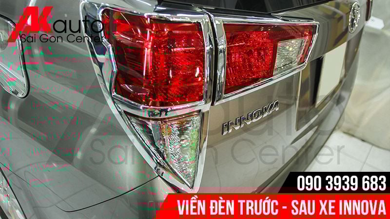 chi tiết viền đèn lắp xe innova