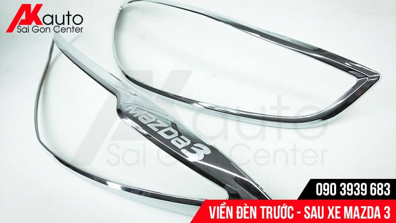 vien-den-xe-mazda-3-truoc-sau-1 viền đèn xe mazda mạ crom