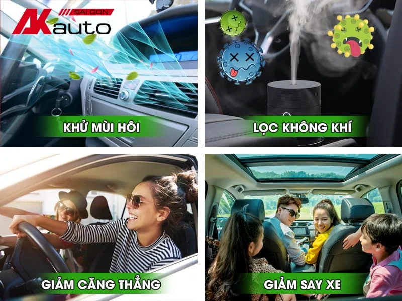 Xông tinh dầu ô tô có tác dụng gì