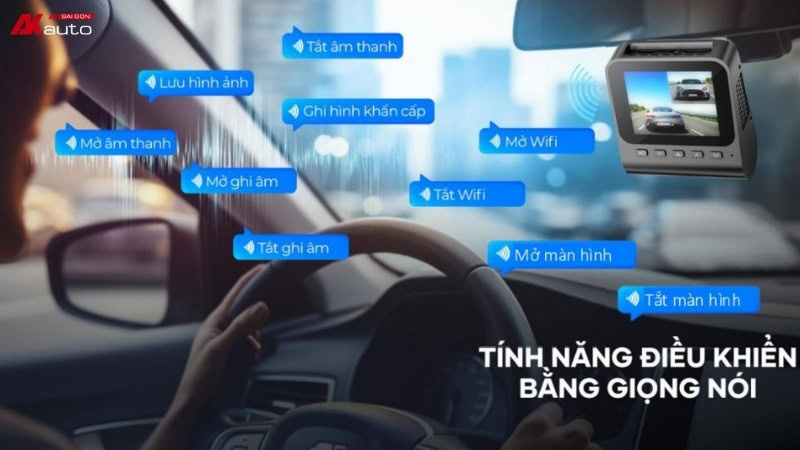 Camera hành trình Vietmap S720 cho phép điều khiển bằng giọng nói