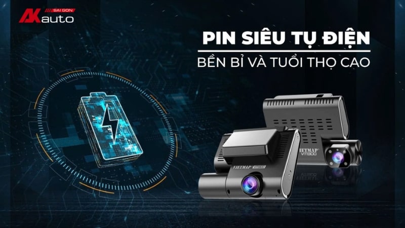 Camera hành trình Vietmap VM300 pin siêu tụ điện