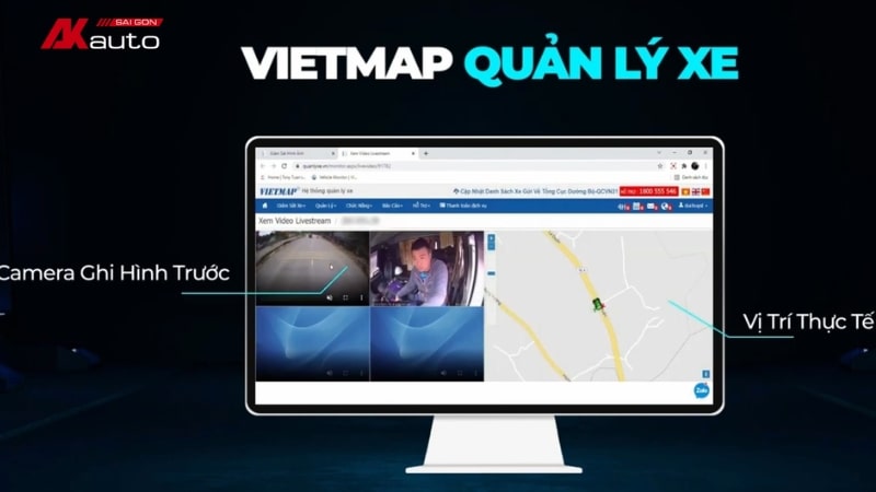 Camera hành trình Vietmap VM300 quản lý đa nền tảng