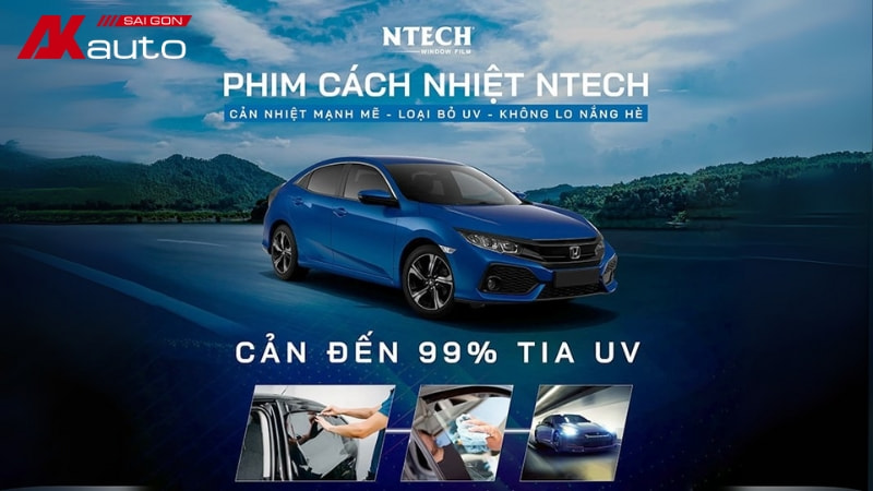 Phim cách nhiệt ô tô Ntech Hàn Quốc