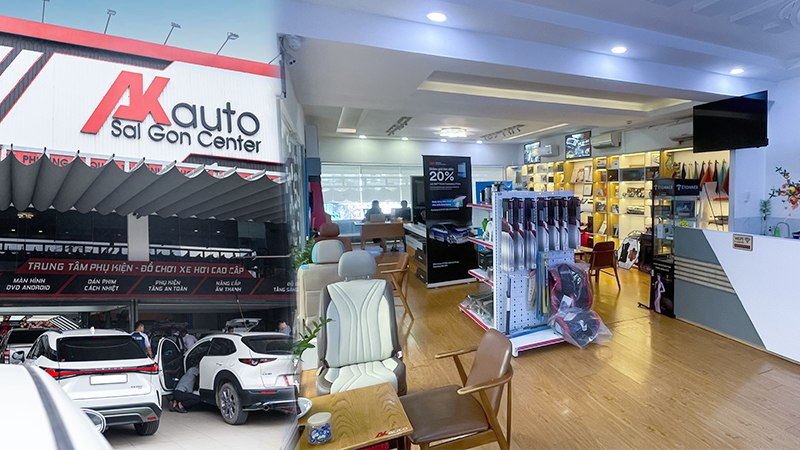Showroom Akauto chuyên nghiệp, tiện nghi với không gian thi công và phòng chờ chuẩn quốc tế