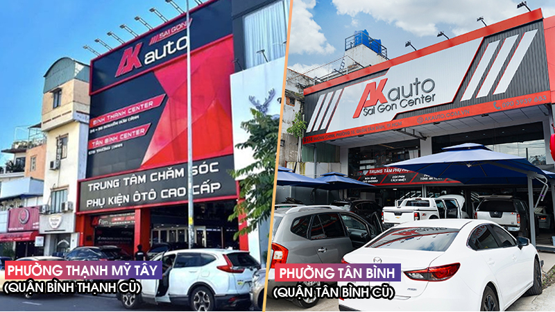 AKauto sở hữu 2 chi nhánh ở vị trí thuận tiện cho mọi khách hàng ở TPHCM và khu vực lân cận