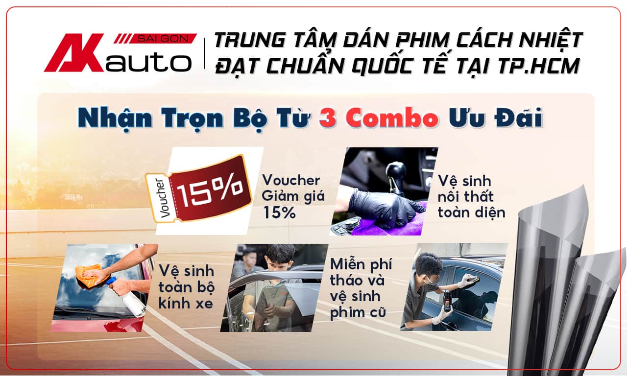 Khuyến mãi dán phim cách nhiệt 3M tại AKauto