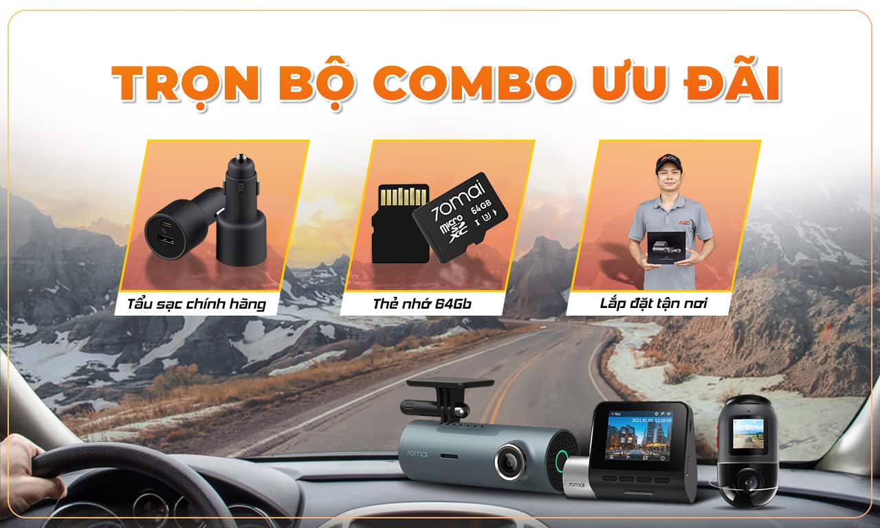 Khuyến mãi khi lắp camera hành trình 70mai cho ô tô tại AKauto