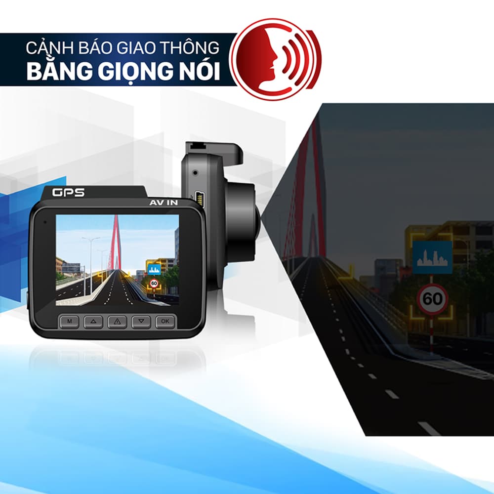 Camera hành trình Vietmap có cảnh báo biển báo, tốc độ thông minh