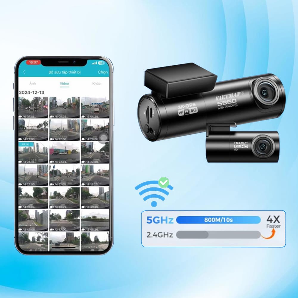 Camera hành trình Vietmap trích xuất video nhanh chóng