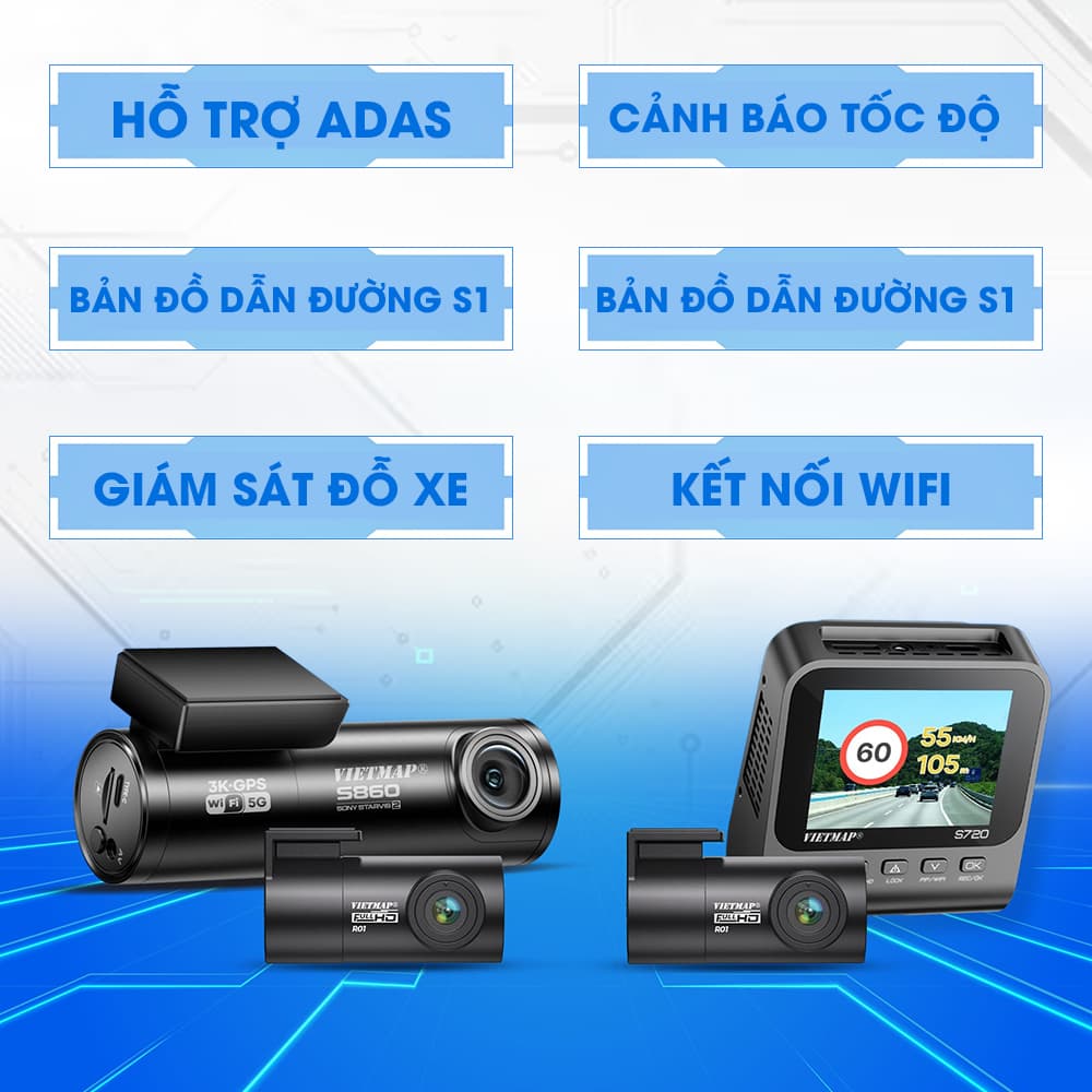 Camera hành trình Vietmap tích hợp giao diện và tính năng hữu ích