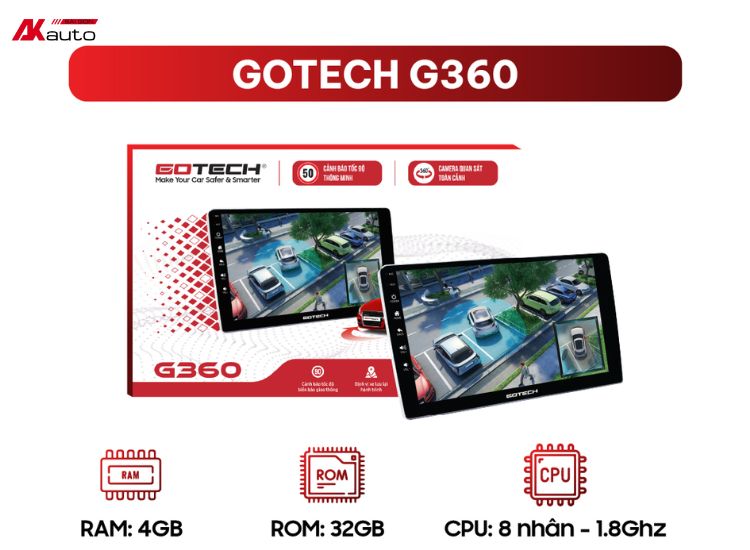 Màn hình ô tô Gotech G360