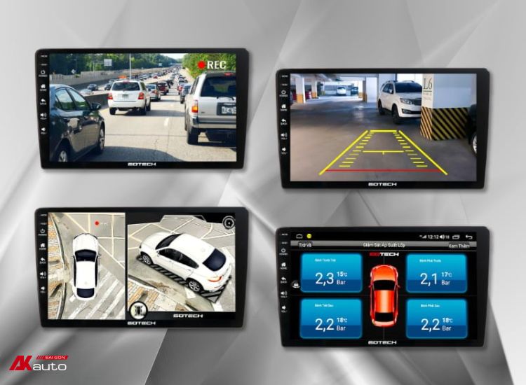 Màn hình ô tô Gotech tương thích tốt với các thiết bị ngoại vi